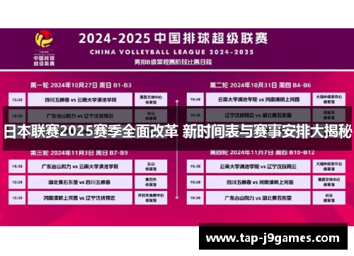 日本联赛2025赛季全面改革 新时间表与赛事安排大揭秘 日本联赛2025赛季全面改革 新时间表与赛事安排大揭秘